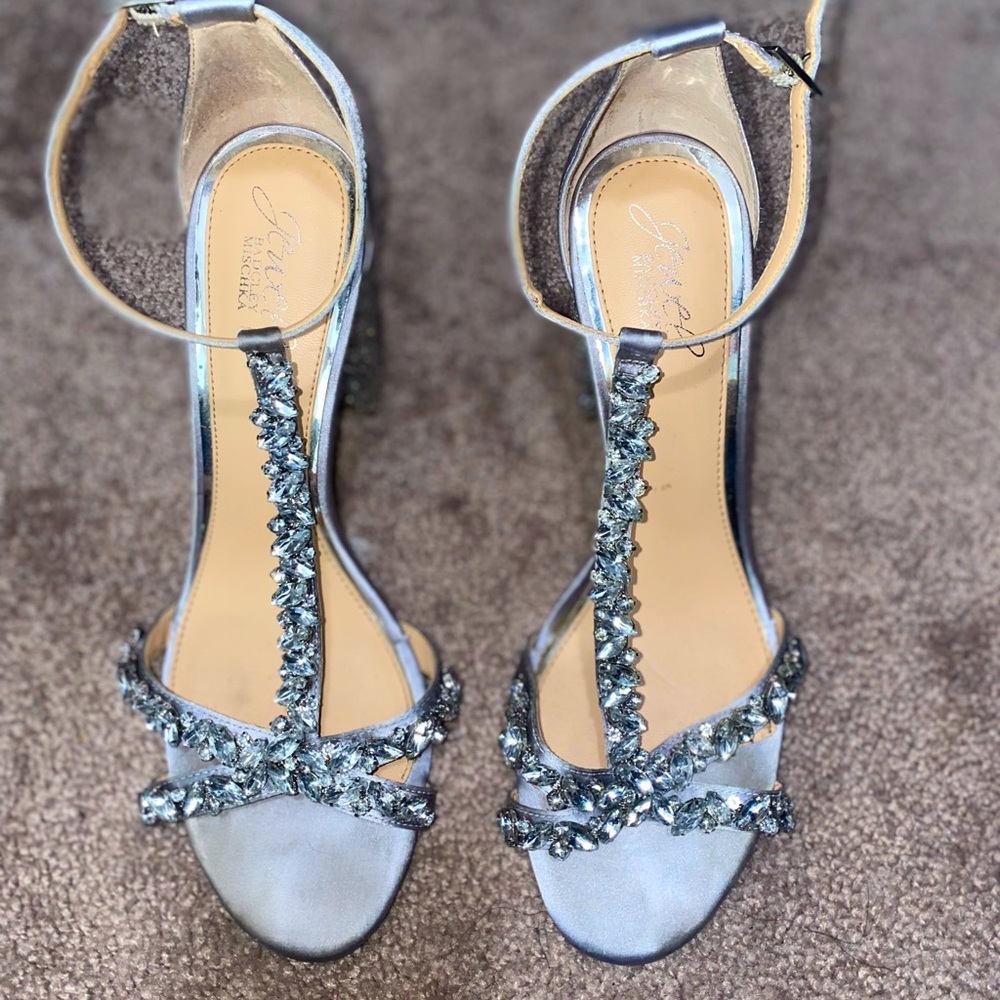 Jewel Badgley Mischka jeweled sandals